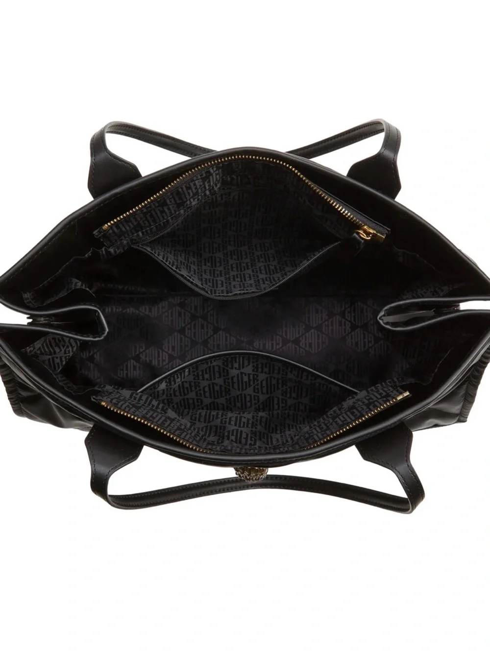 Kurt Geiger NWT Black Quilted Tote with Gold Emblem